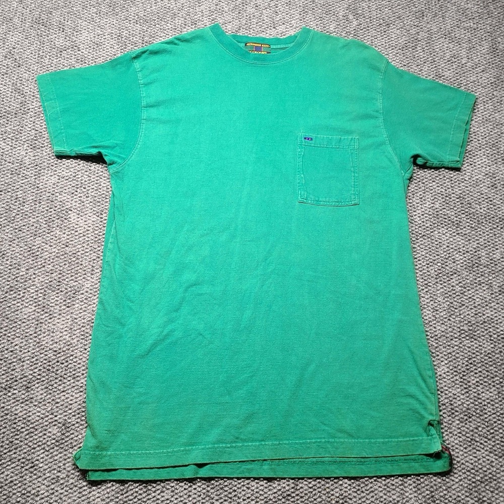 Vintage Colours By Alexander Julian Green Pocket T Shirt Men's M Retro Cotton 90
